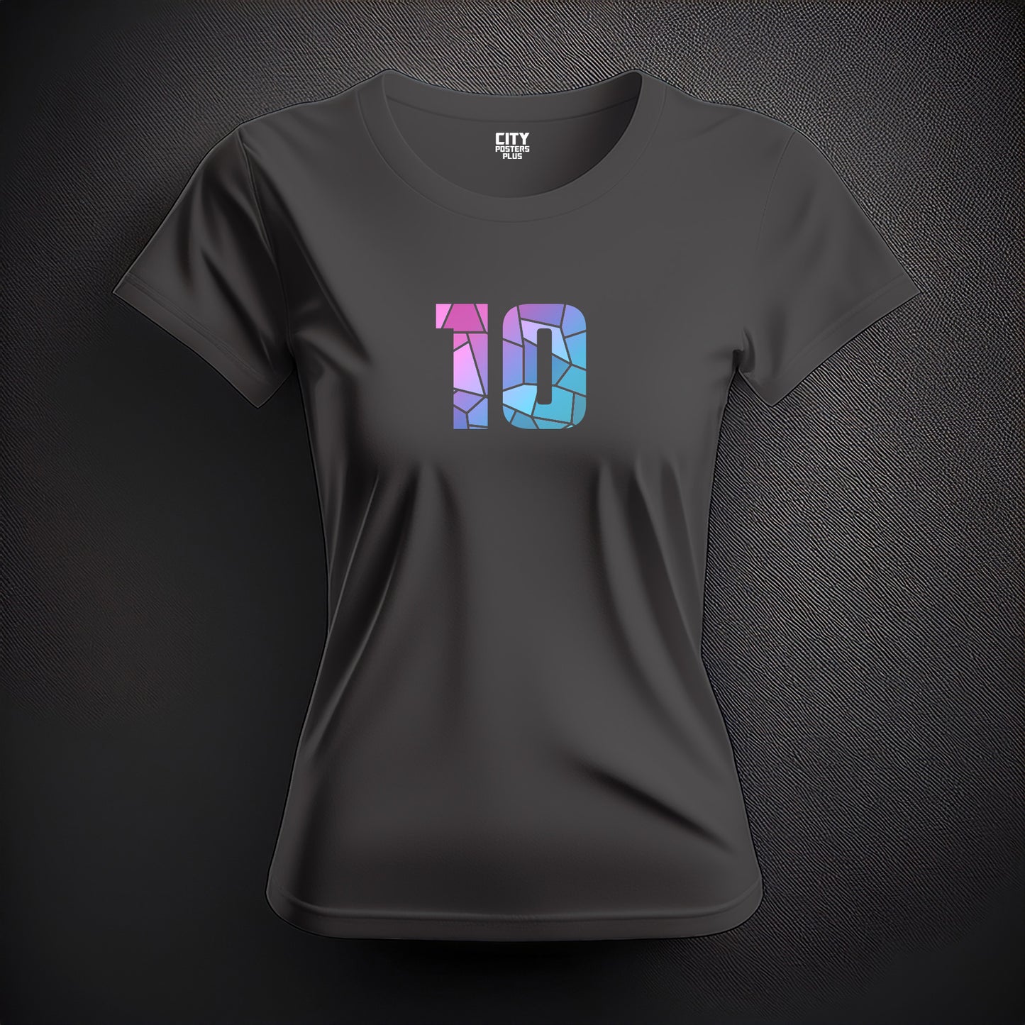 10 Number Women T-Shirt (Charcoal Grey)