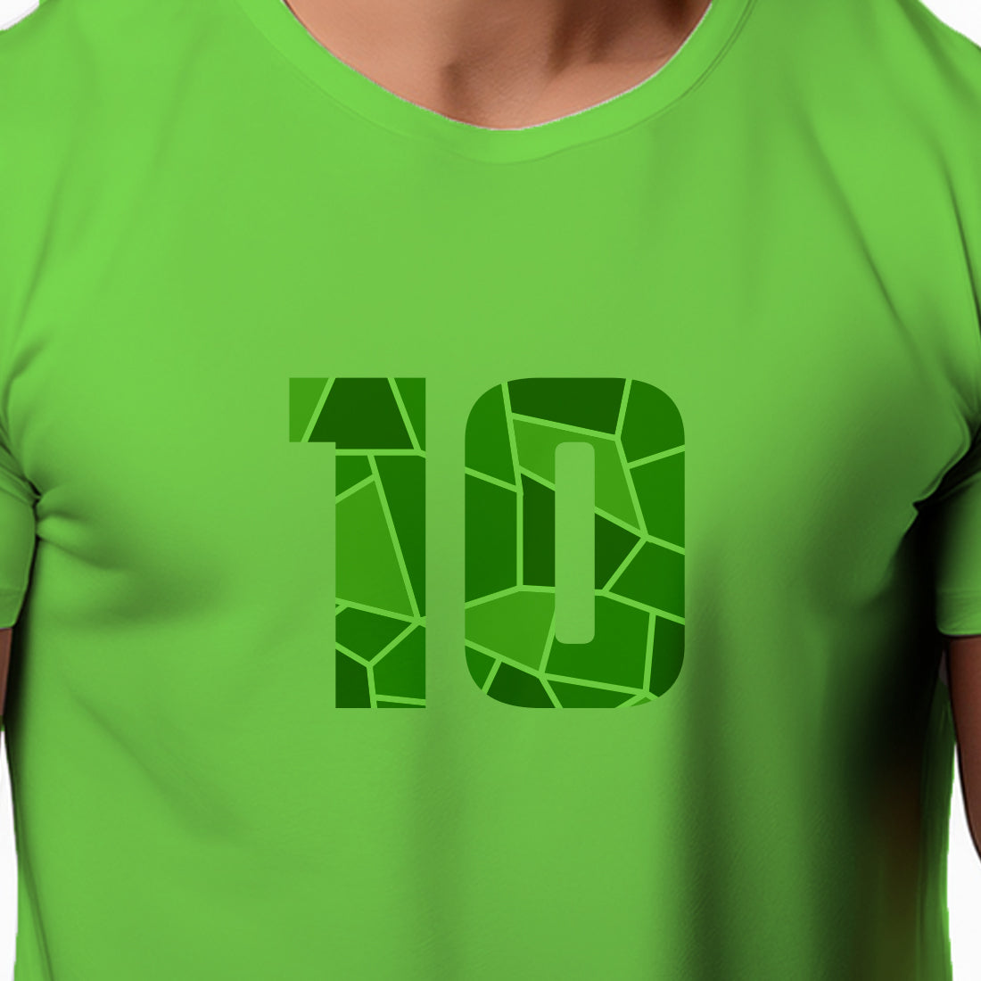 10 Number Men Unisex T-Shirt (Liril Green)