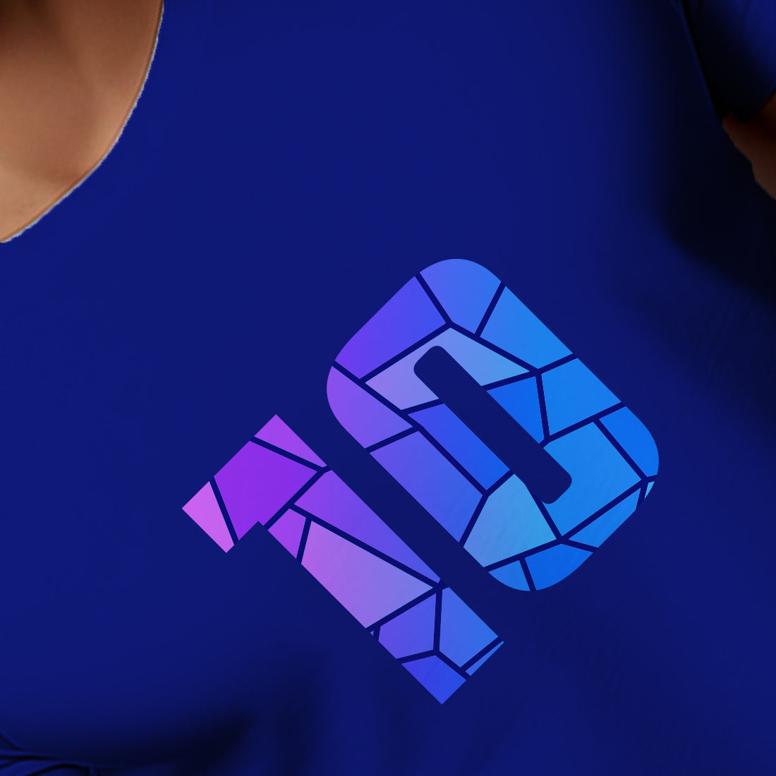 10 Number Men Unisex T-Shirt (Royal Blue)