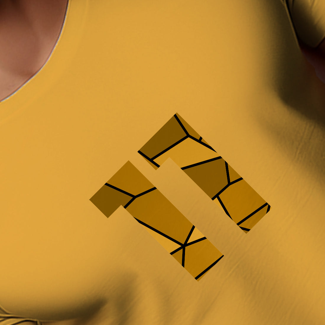 11 Number Men Unisex T-Shirt (Golden Yellow)
