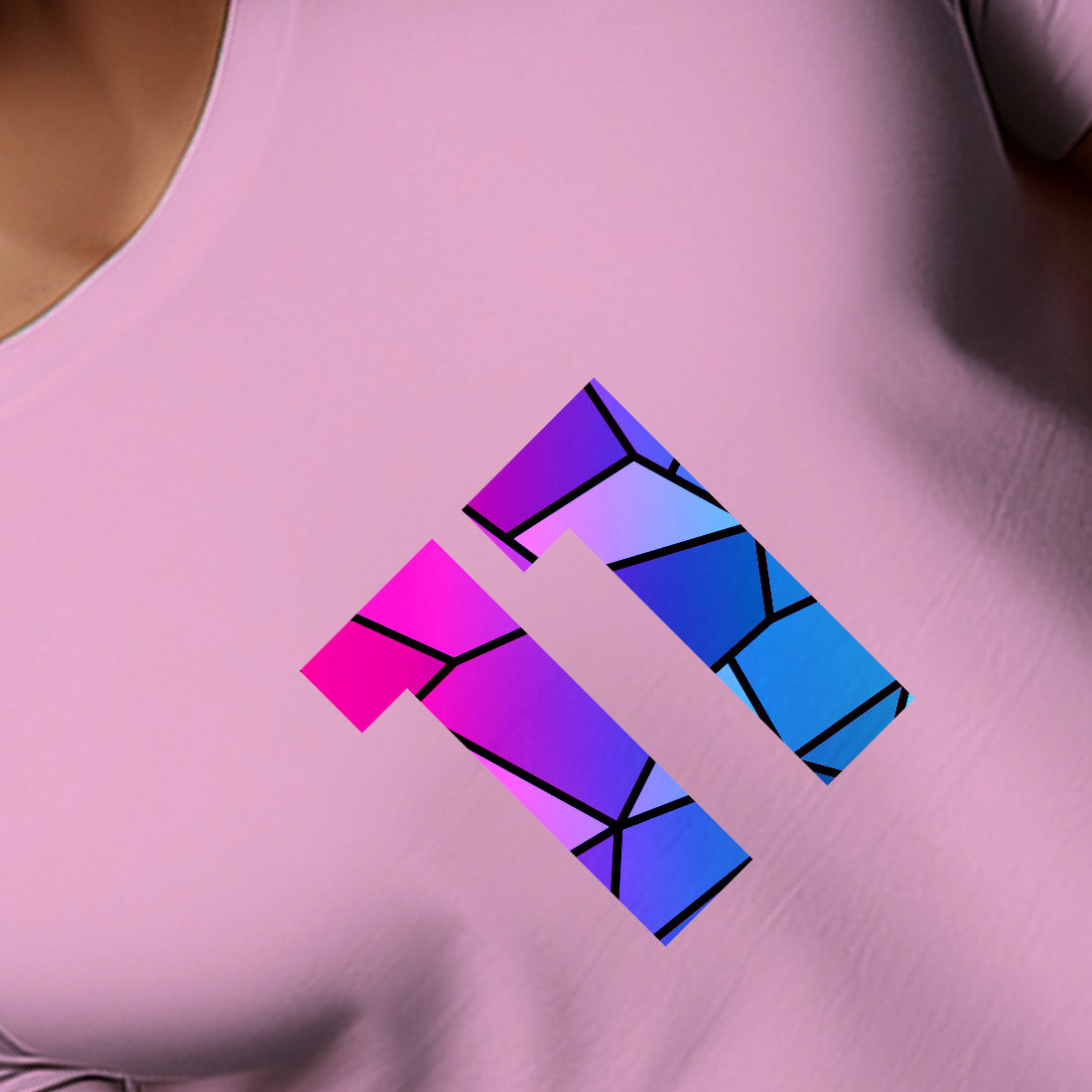 11 Number Men Unisex T-Shirt (Light Pink)