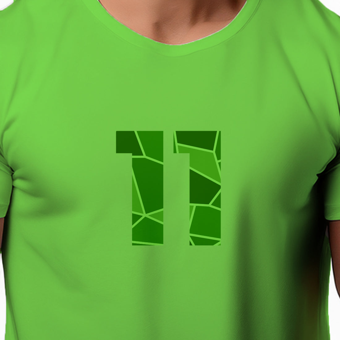 11 Number Men Unisex T-Shirt (Liril Green)
