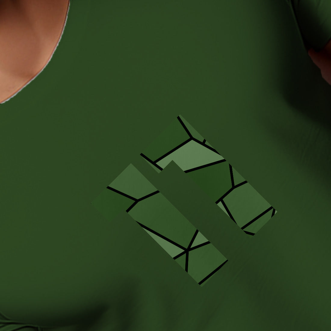 11 Number Men Unisex T-Shirt (Olive Green)