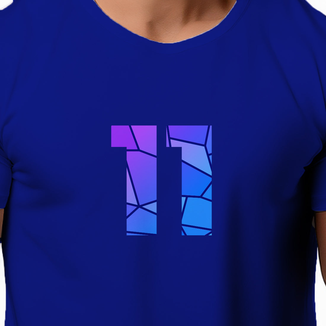 11 Number Men Unisex T-Shirt (Royal Blue)