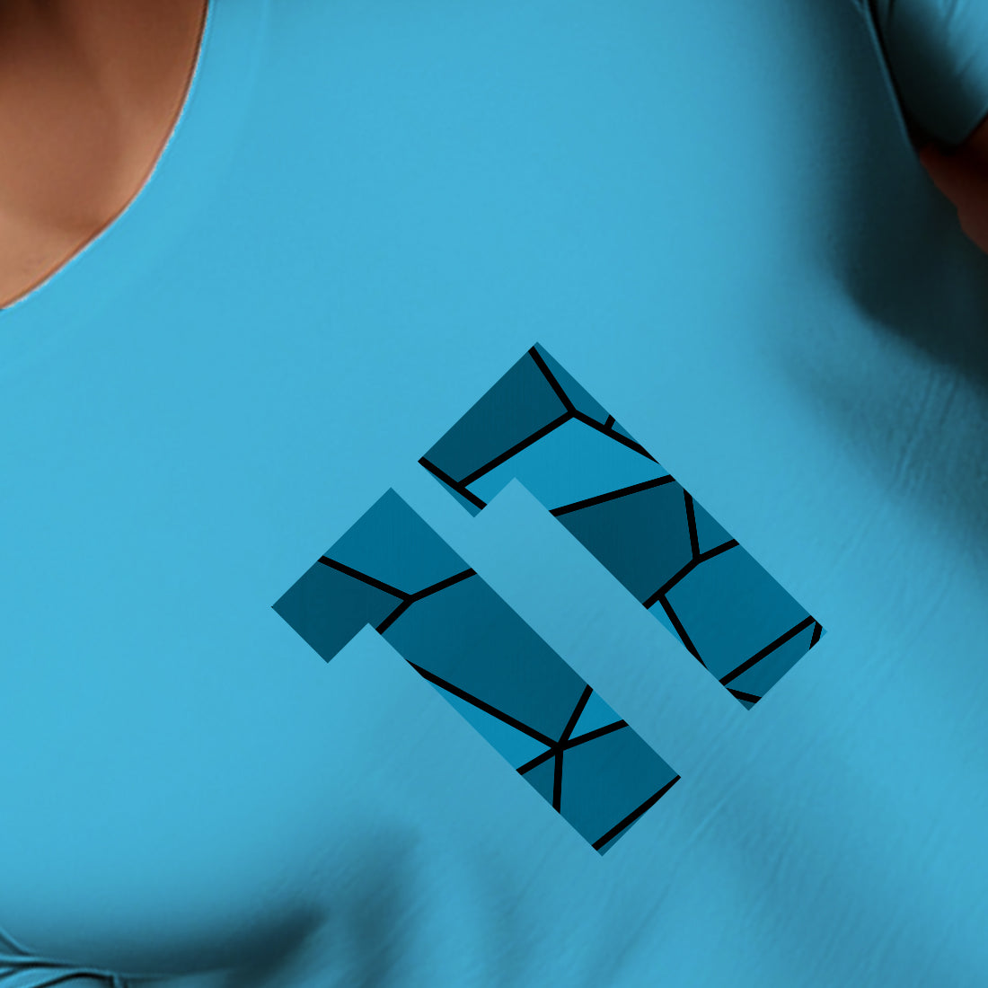 11 Number Men Unisex T-Shirt (Sky Blue)