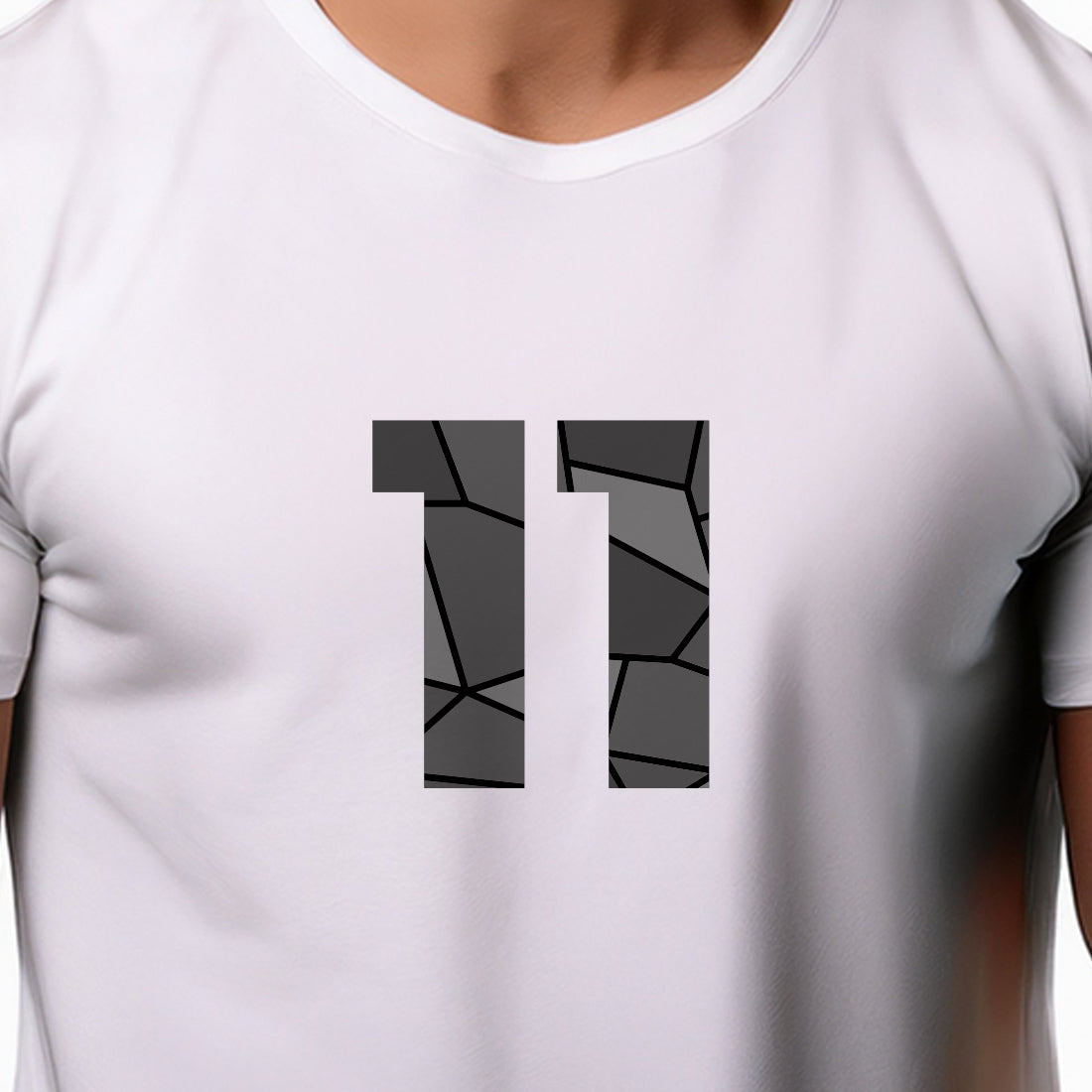 11 Number Men Unisex T-Shirt (White)