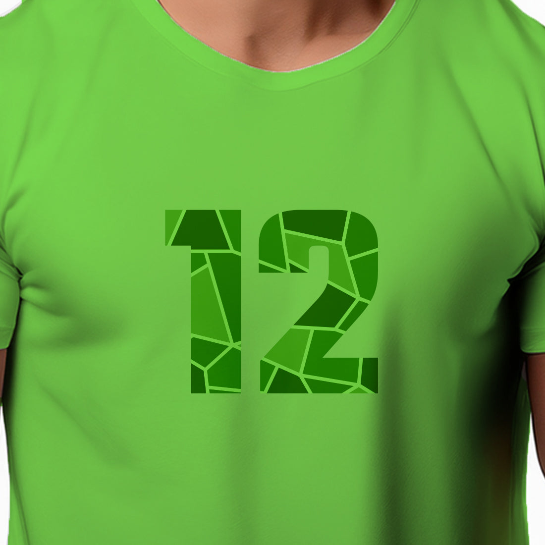 12 Number Men Unisex T-Shirt (Liril Green)