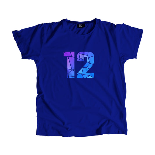 12 Number Men Unisex T-Shirt (Royal Blue)