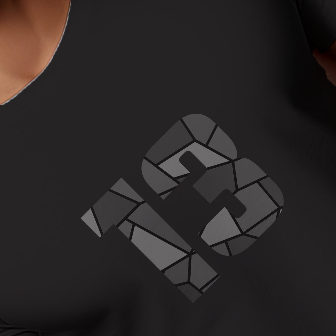 13 Number Men Unisex T-Shirt (Black)