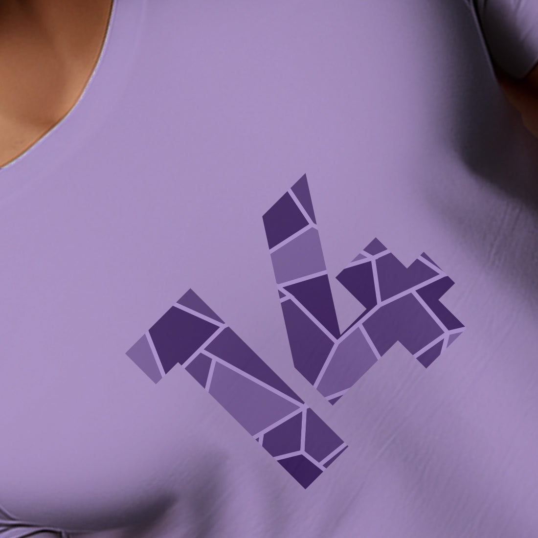 14 Number Men Unisex T-Shirt (Iris Lavender)