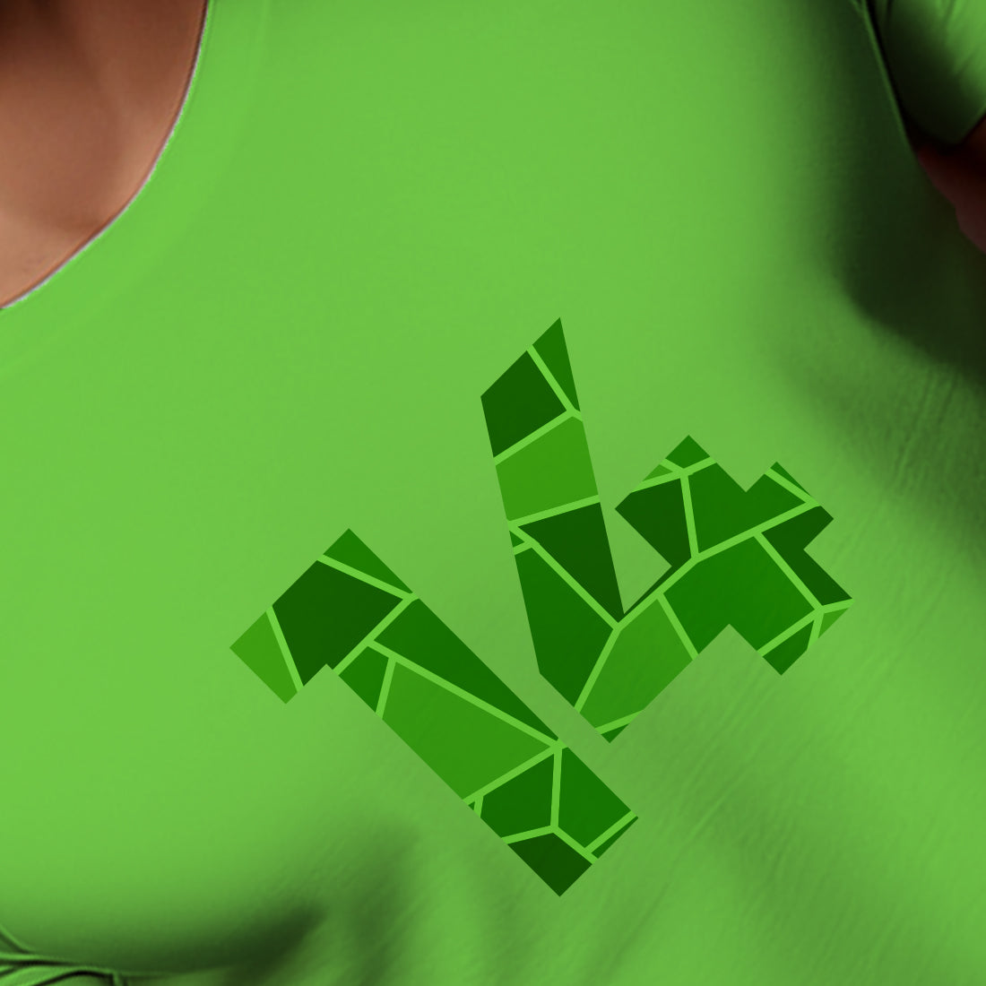 14 Number Men Unisex T-Shirt (Liril Green)
