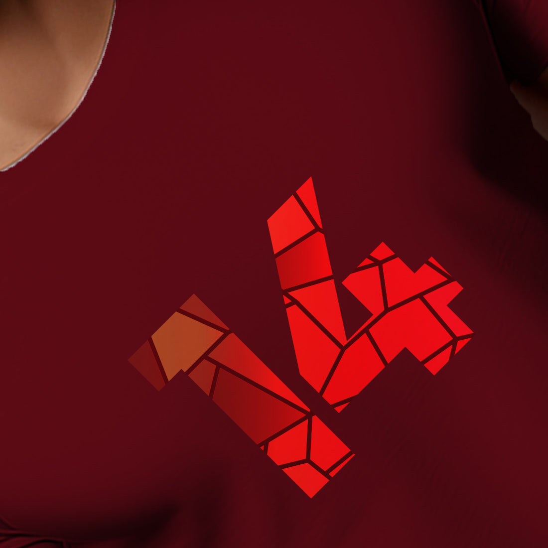 14 Number Men Unisex T-Shirt (Maroon)