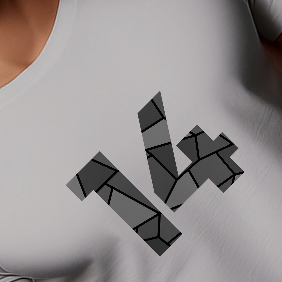 14 Number Men Unisex T-Shirt (Melange Grey)