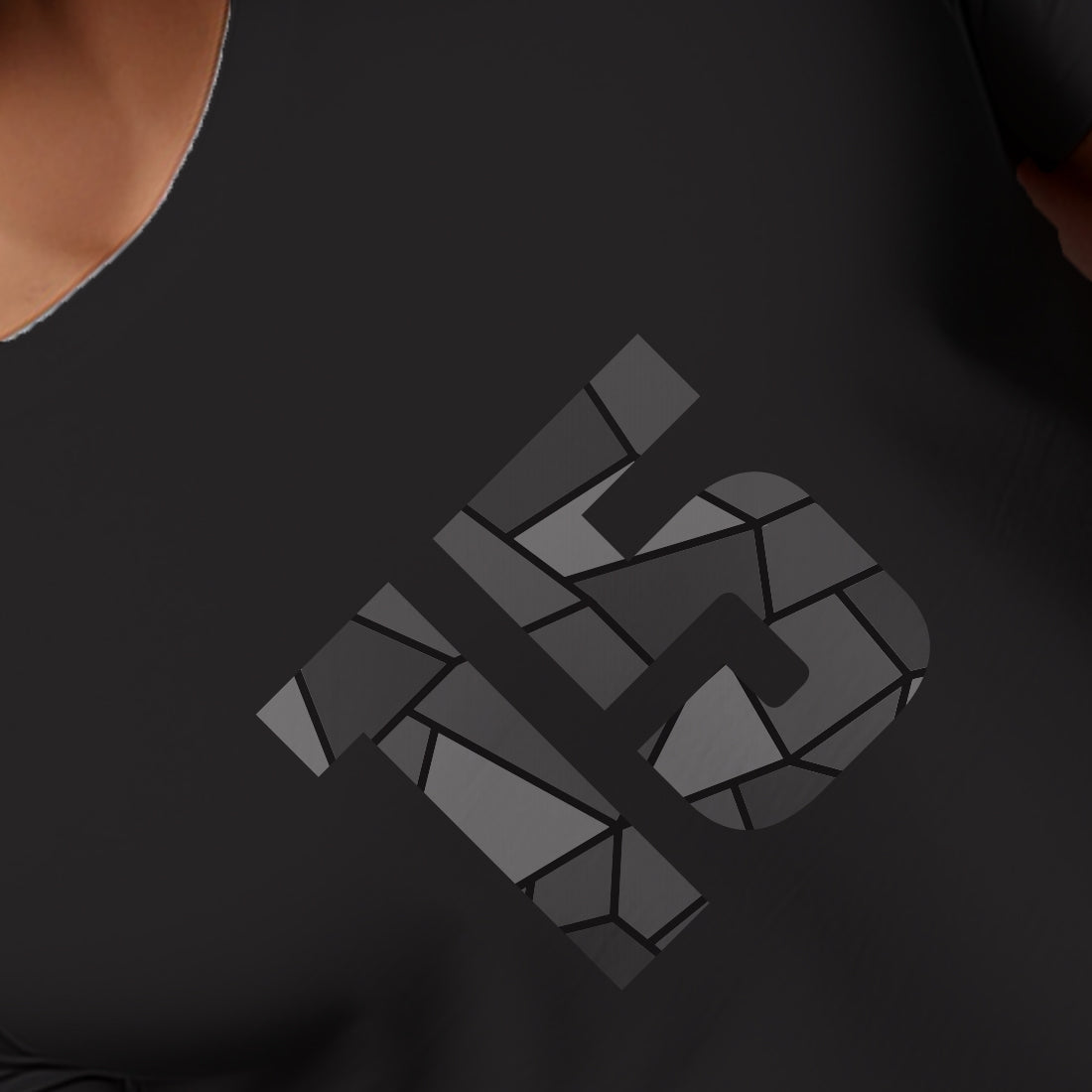 15 Number Men Unisex T-Shirt (Black)