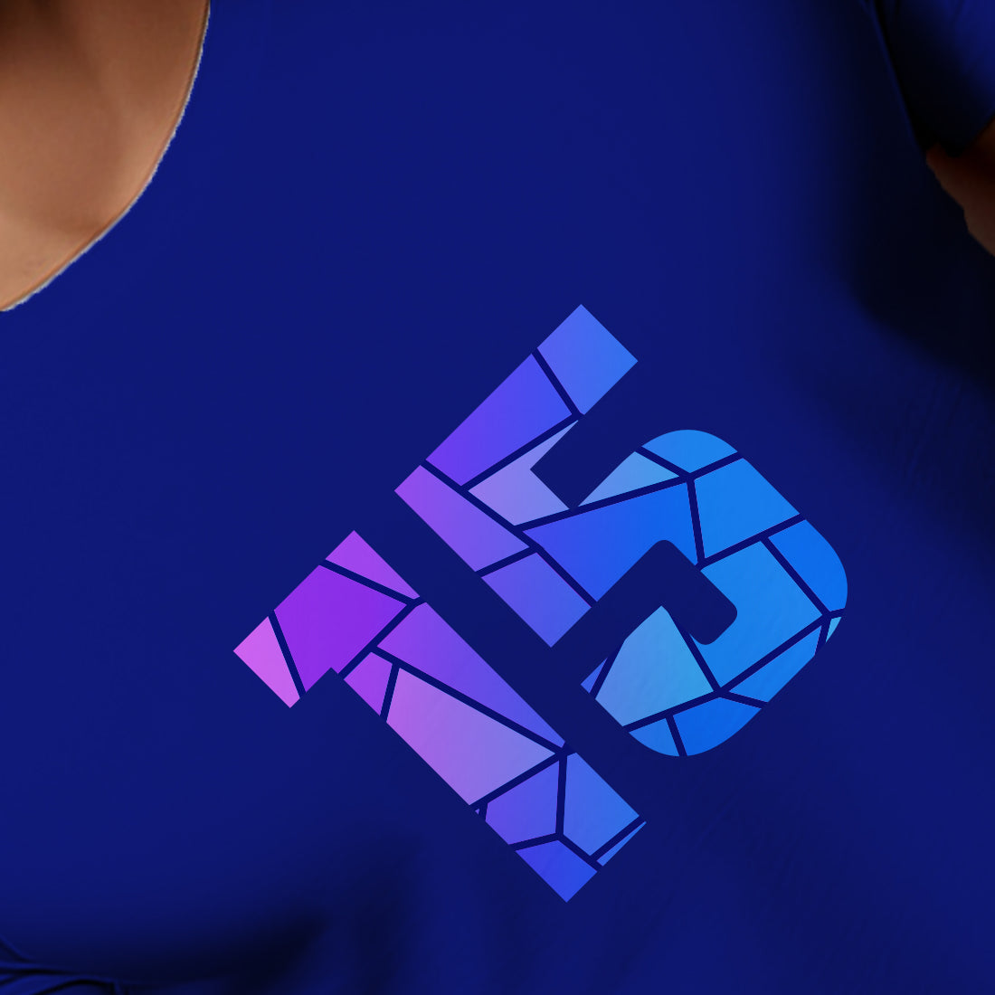 15 Number Men Unisex T-Shirt (Royal Blue)