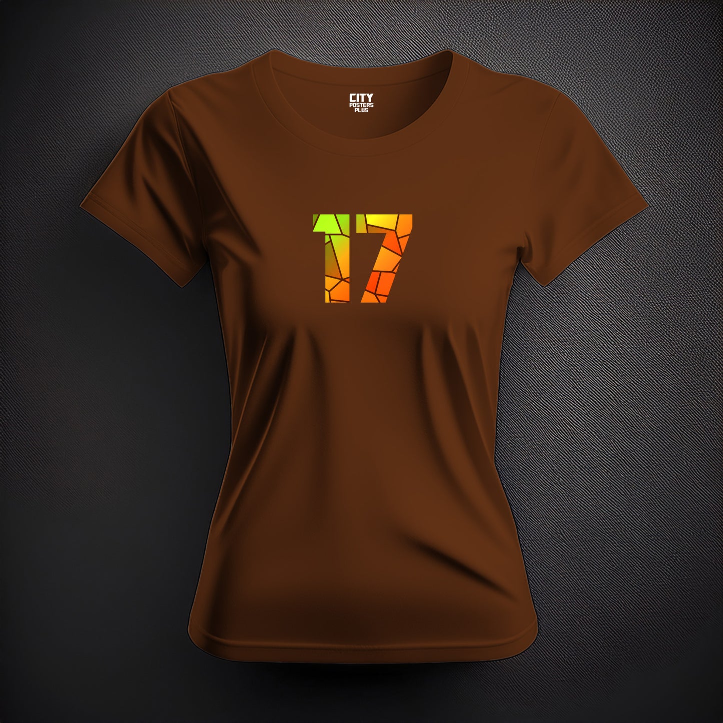 17 Number Women T-Shirt (Brown)