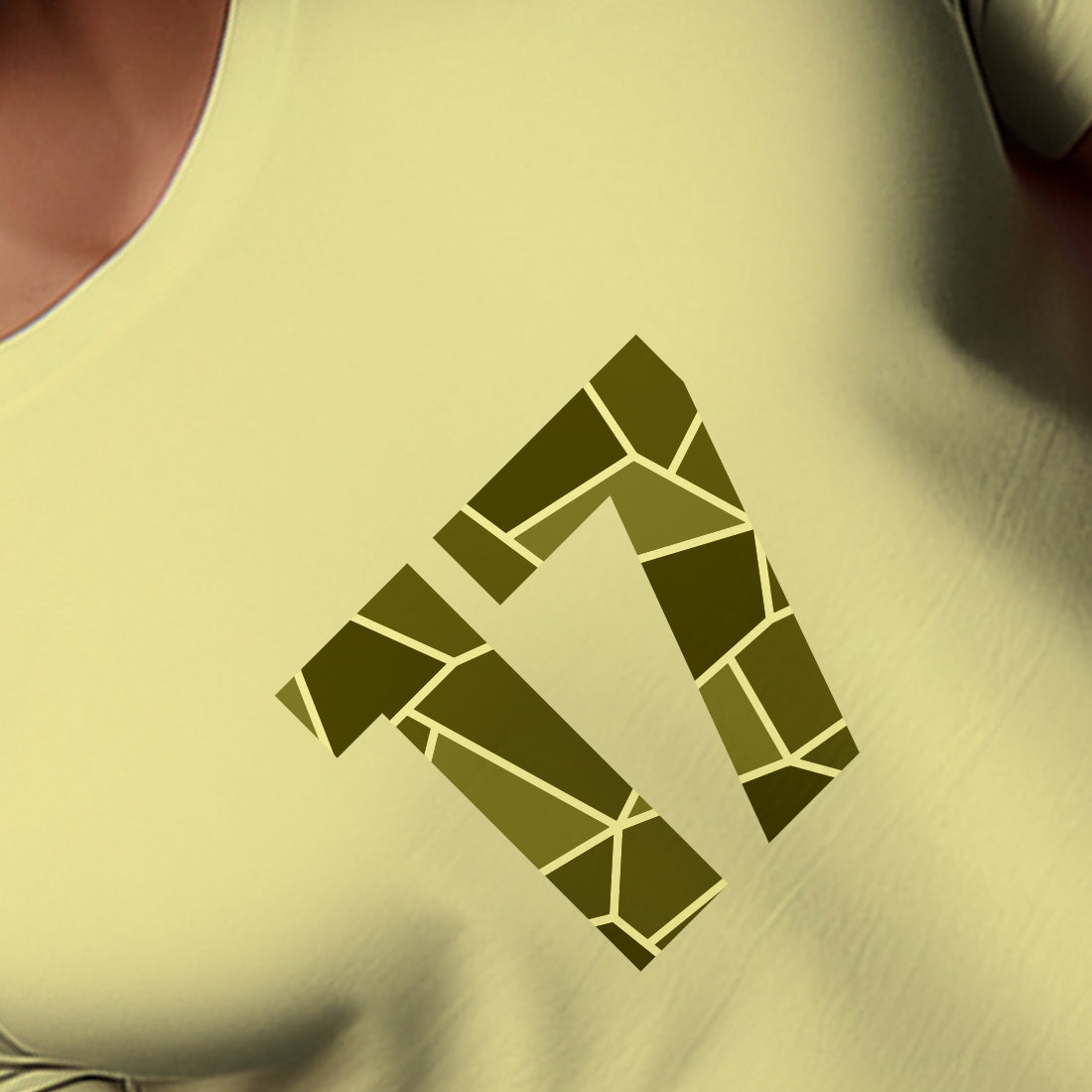 17 Number Men Unisex T-Shirt (Butter Yellow)