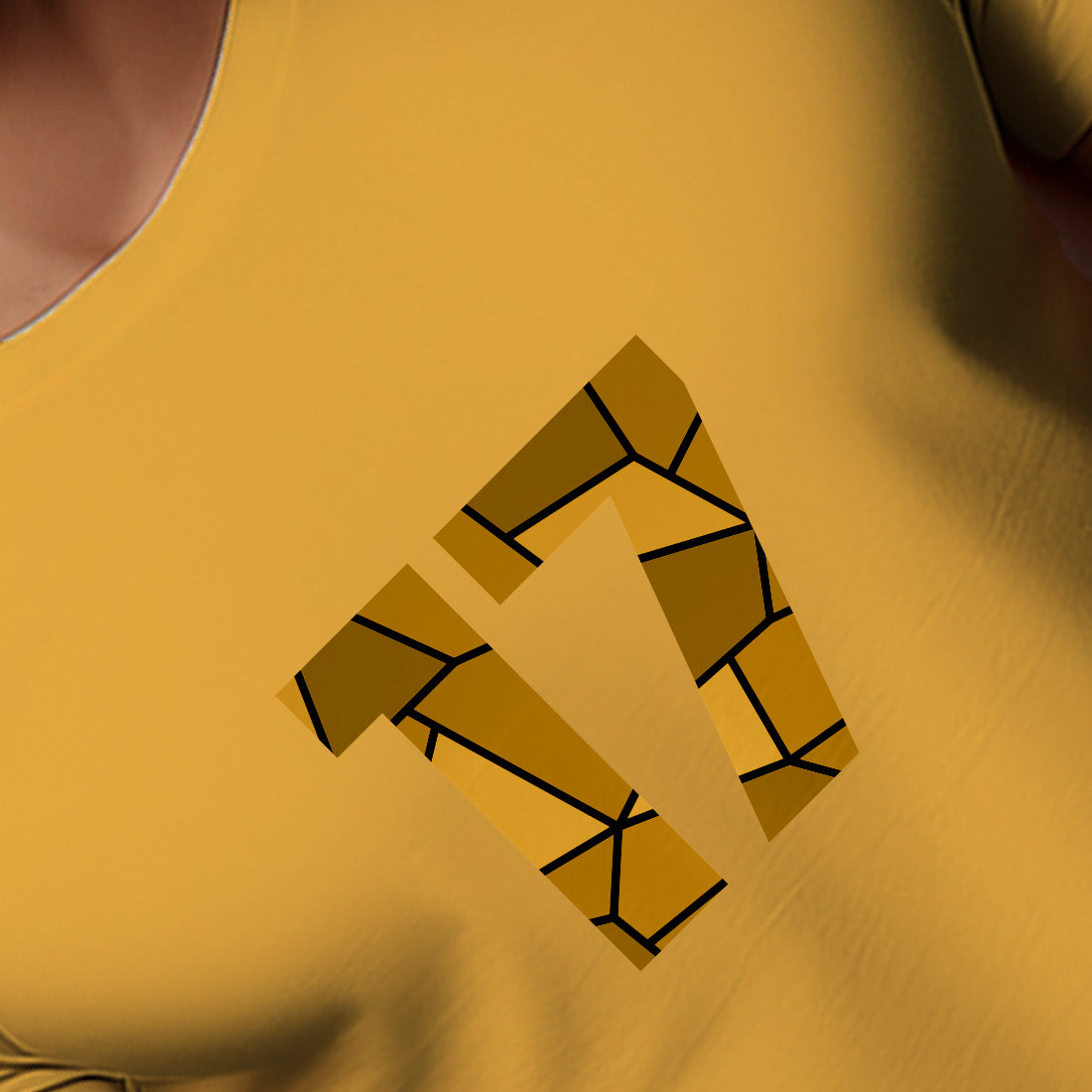 17 Number Men Unisex T-Shirt (Golden Yellow)