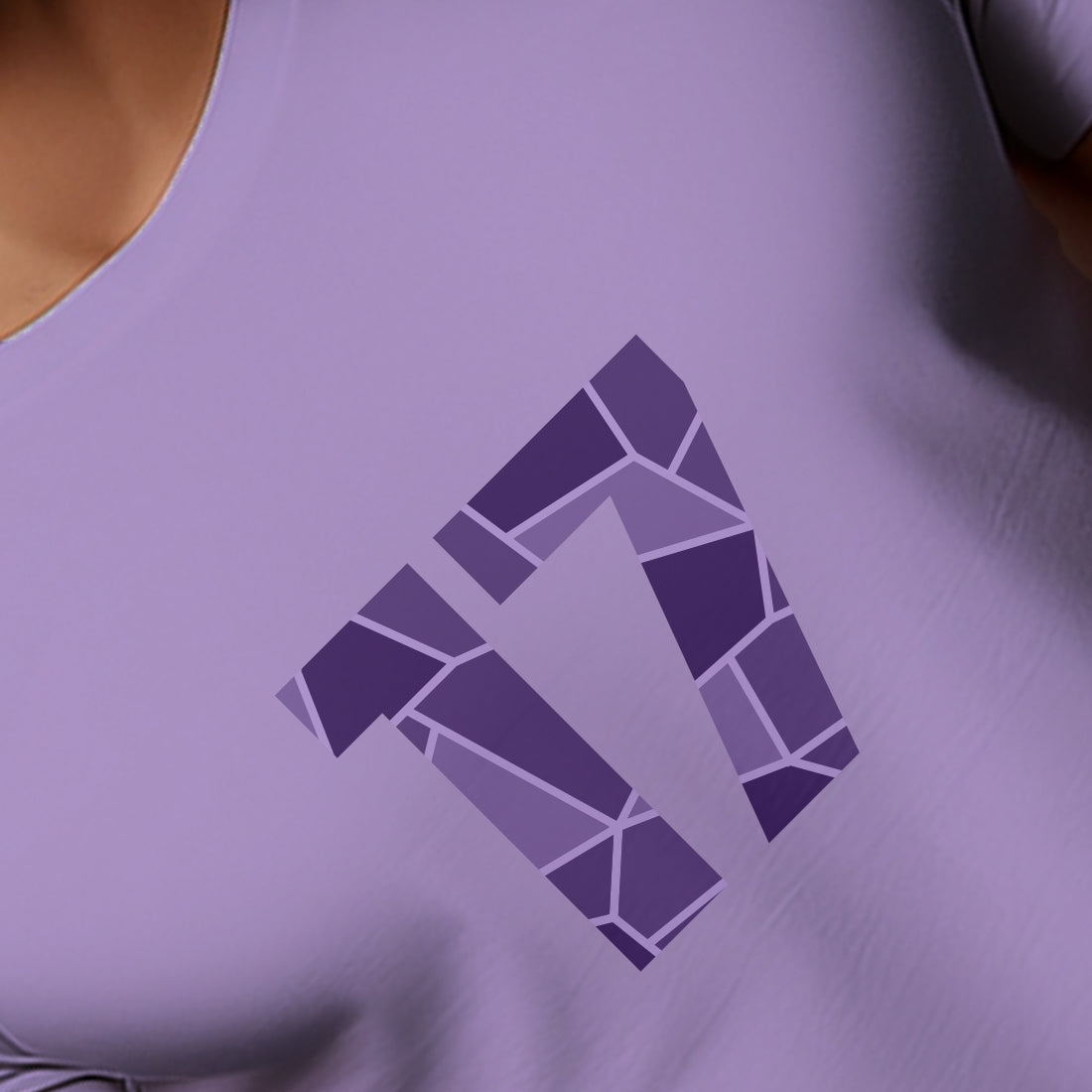17 Number Men Unisex T-Shirt (Iris Lavender)