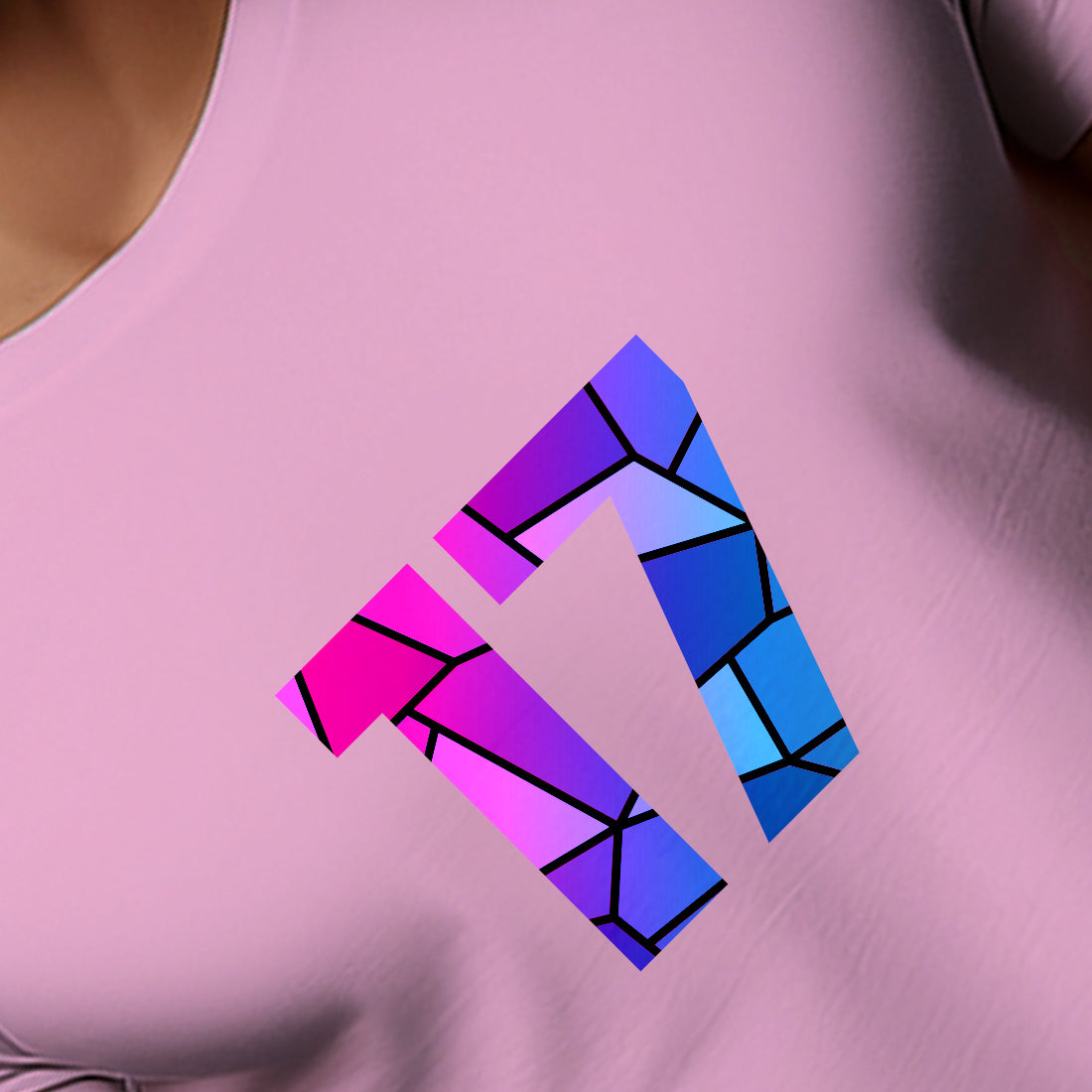 17 Number Men Unisex T-Shirt (Light Pink)