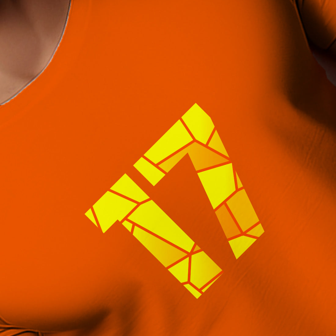 17 Number Men Unisex T-Shirt (Orange)