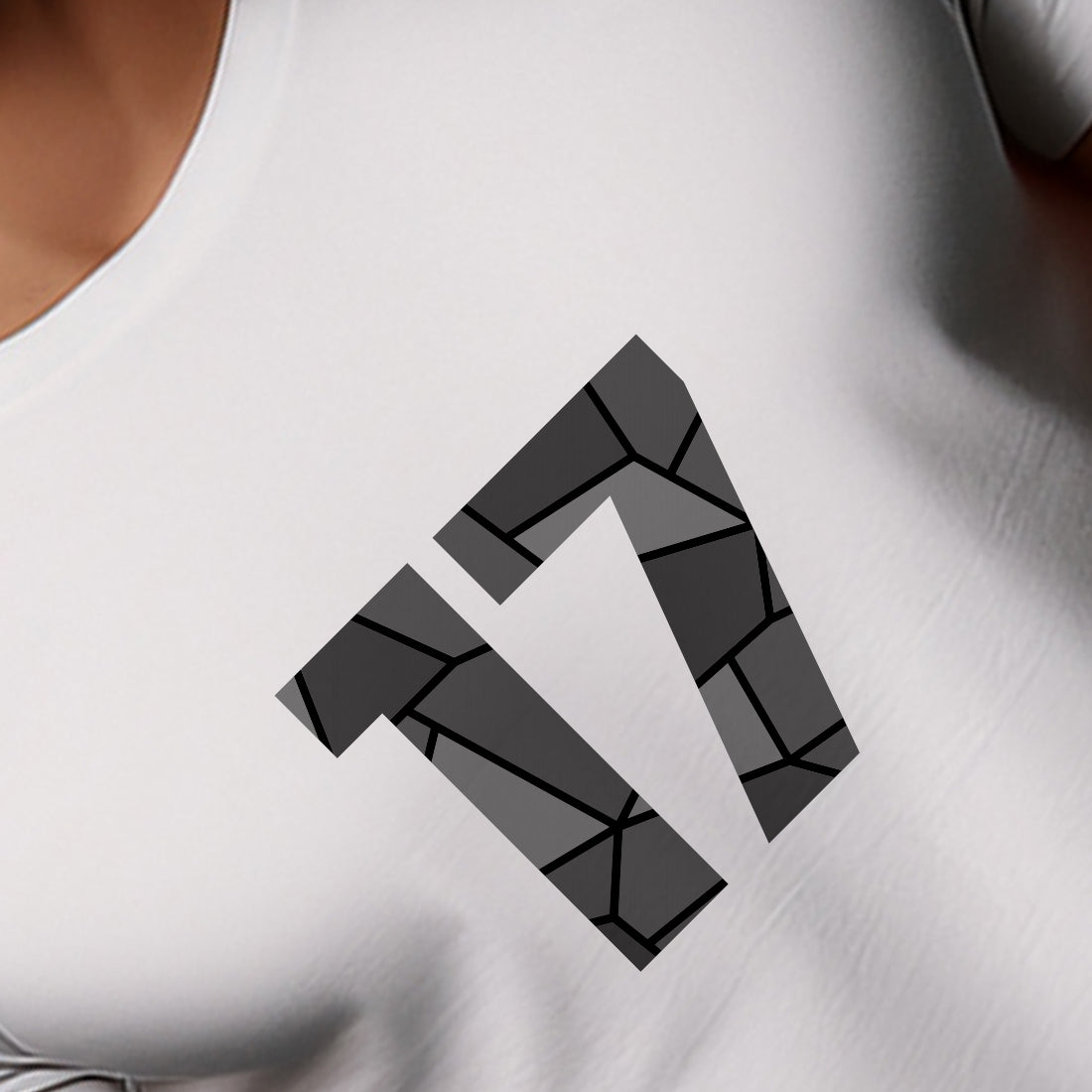 17 Number Men Unisex T-Shirt (White)