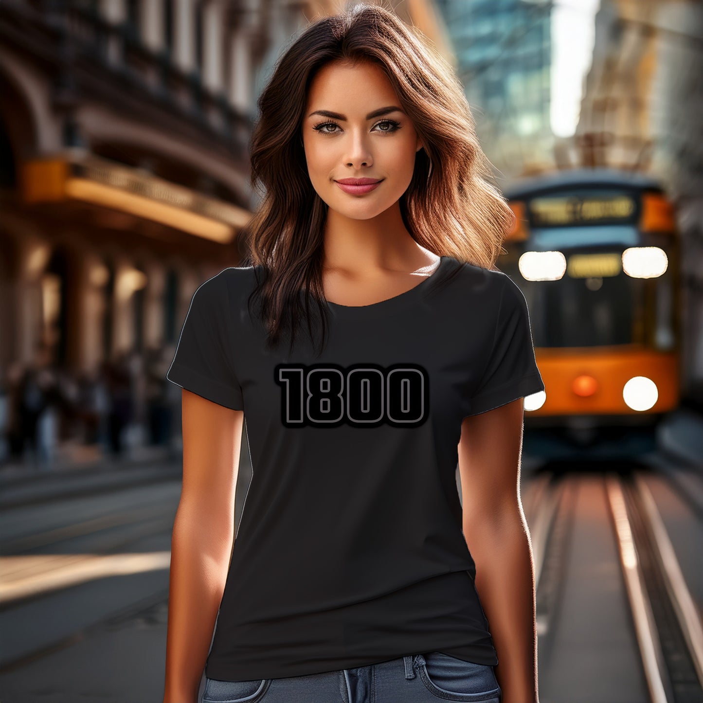1800 Year Women T-Shirt (Black)