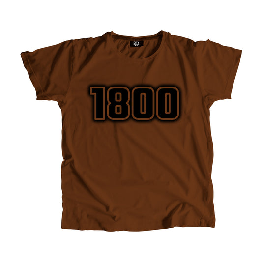 1800 Year Men Unisex T-Shirt (Brown)