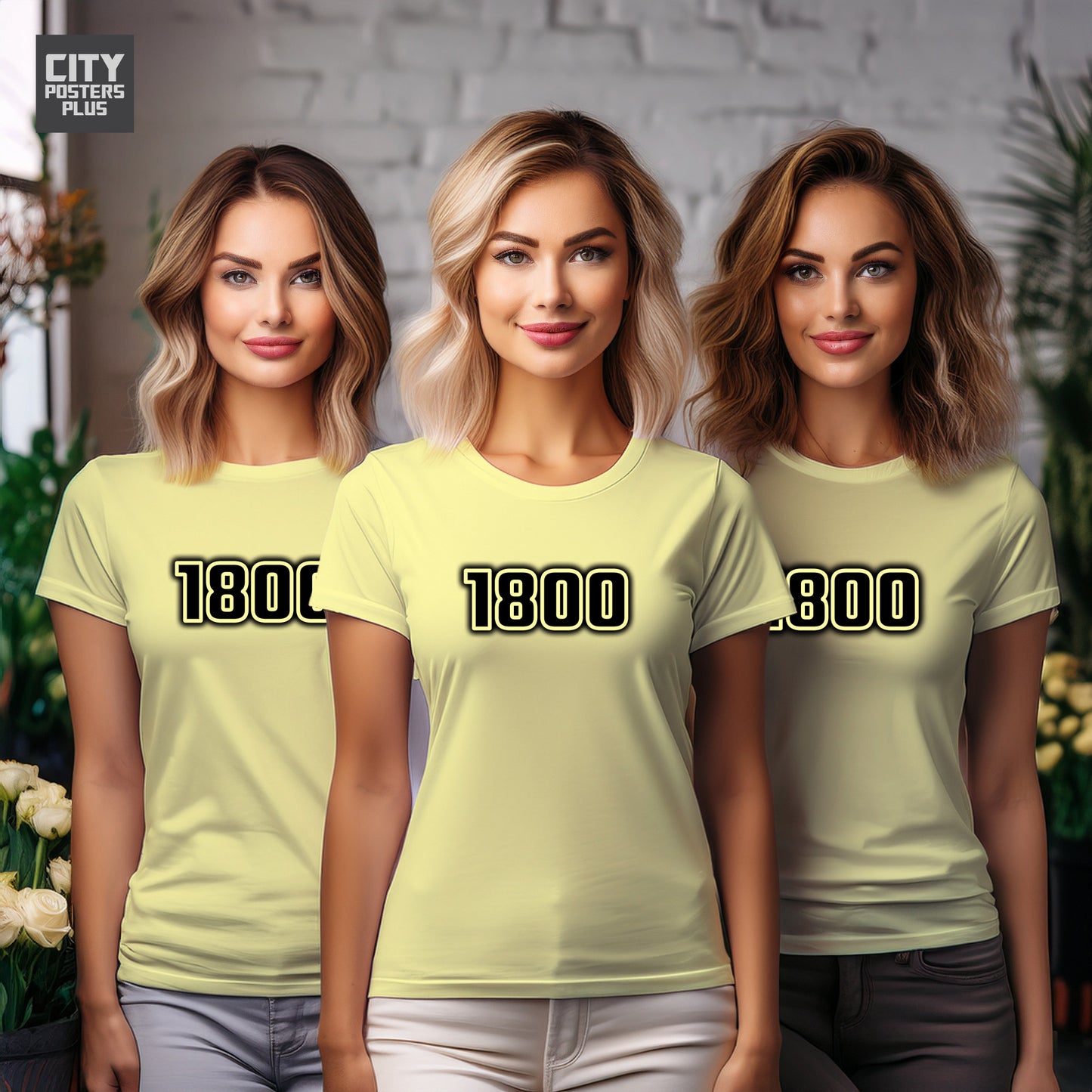 1800 Year Women T-Shirt (Butter Yellow)