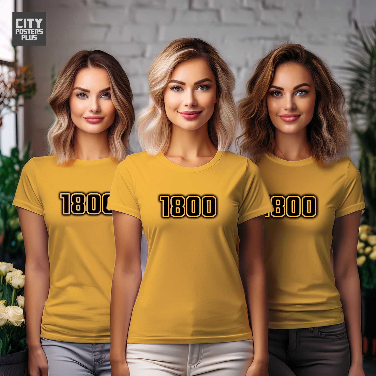 1800 Year Women T-Shirt (Golden Yellow)
