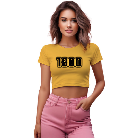 1800 Year Women Crop Top (Golden Yellow)
