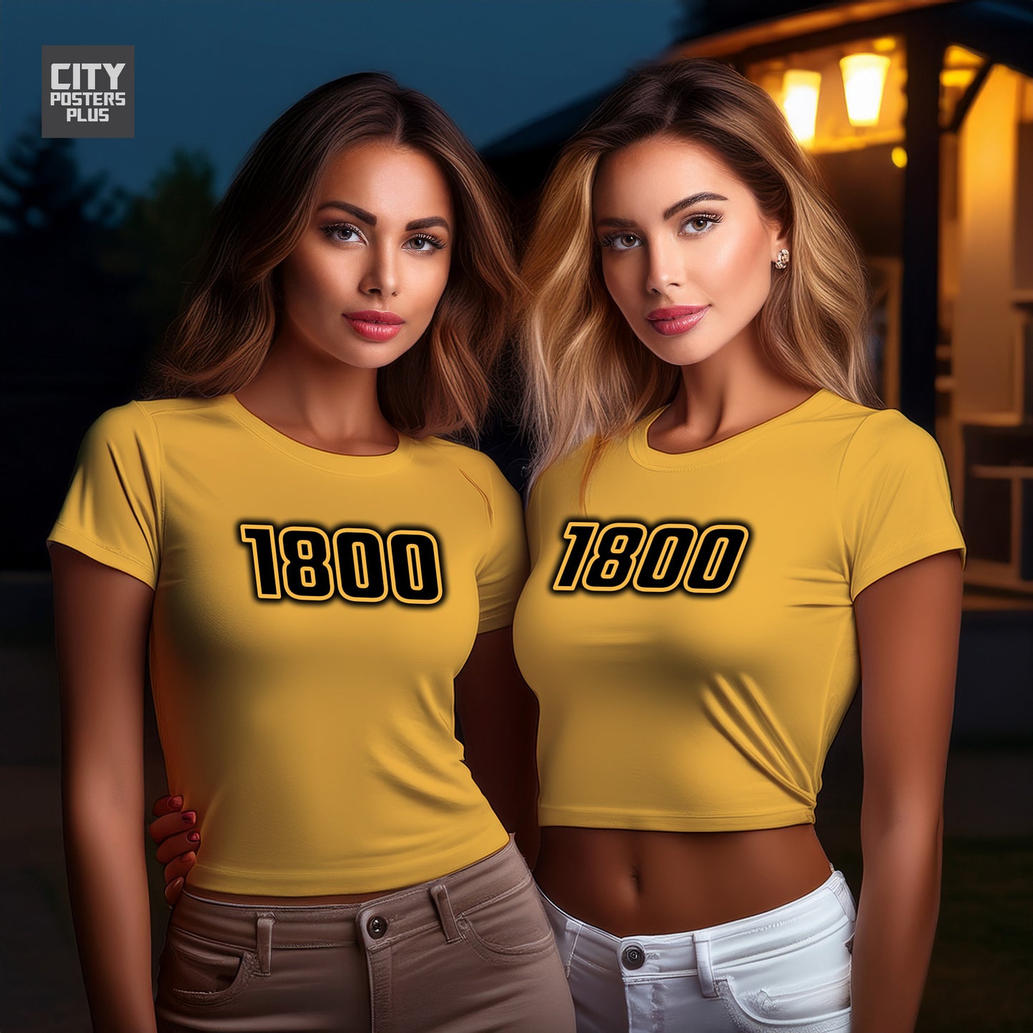 1800 Year Women Crop Top (Golden Yellow)