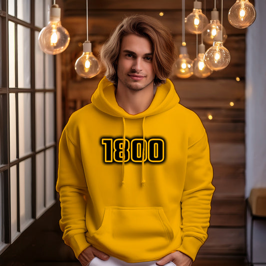 1800 Year Men Unisex Hoodie (Golden Yellow)