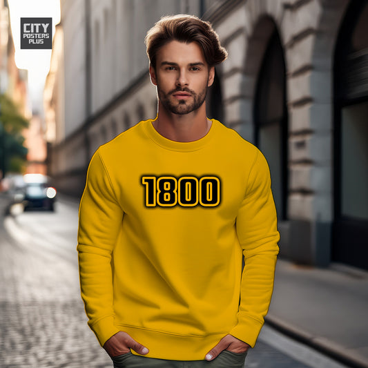 1800 Year Men Unisex Sweatshirt (Golden Yellow)