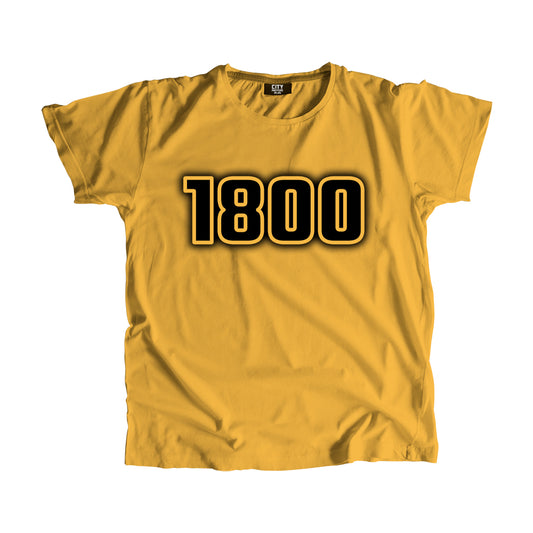 1800 Year Men Unisex T-Shirt (Golden Yellow)