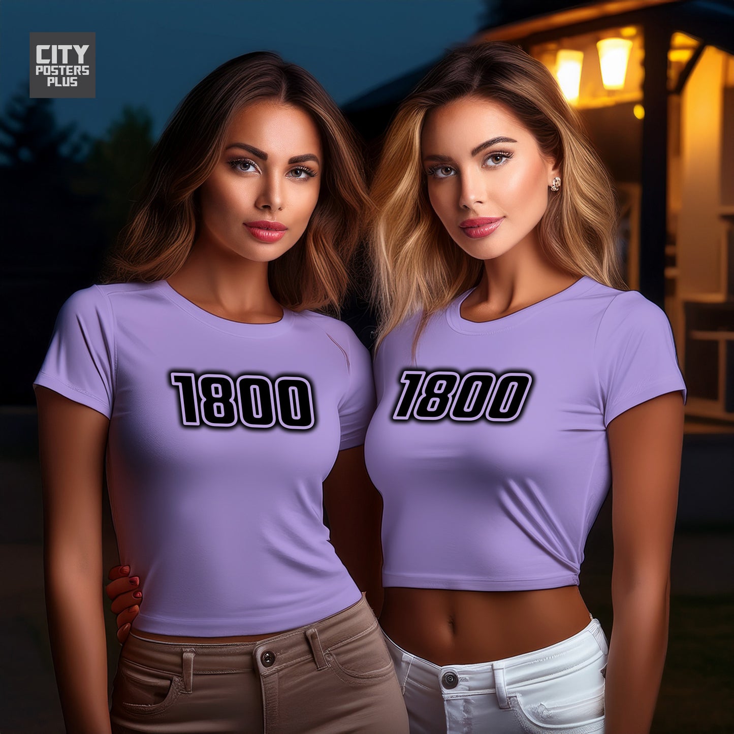 1800 Year Women Crop Top (Iris Lavender)