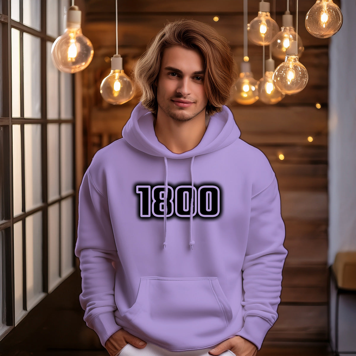 1800 Year Men Unisex Hoodie (Iris Lavender)