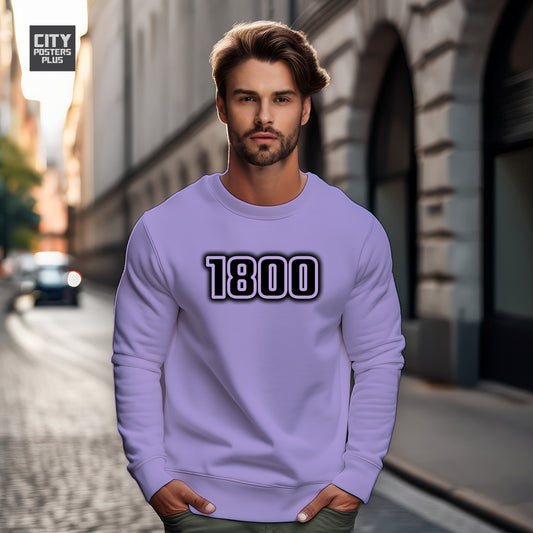 1800 Year Men Unisex Sweatshirt (Iris Lavender)