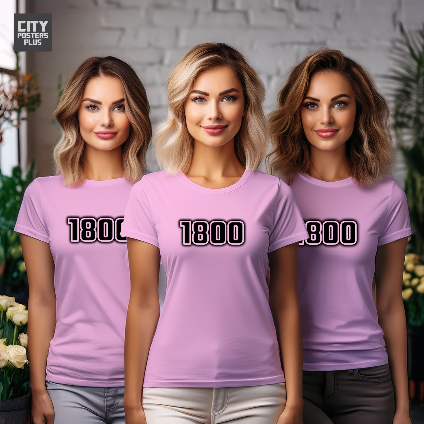 1800 Year Women T-Shirt (Light Pink)