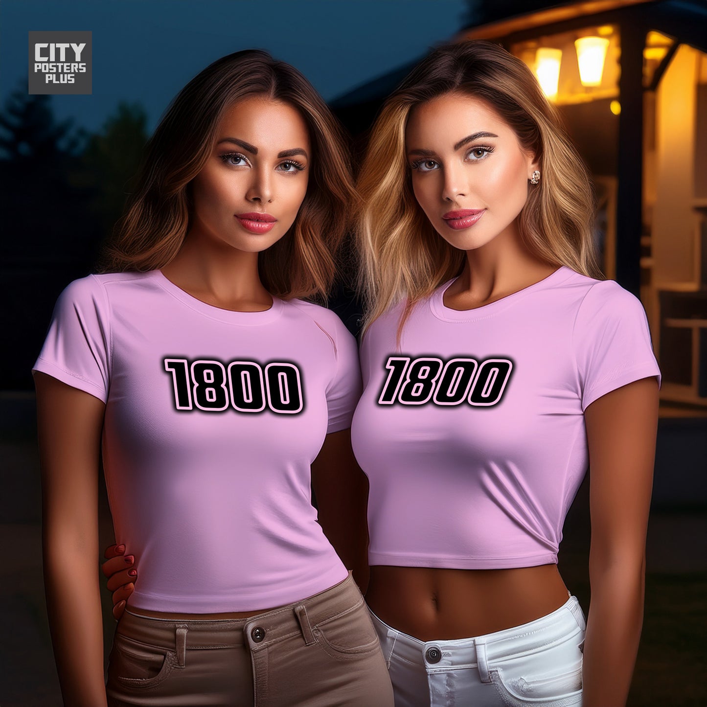 1800 Year Women Crop Top (Light Pink)