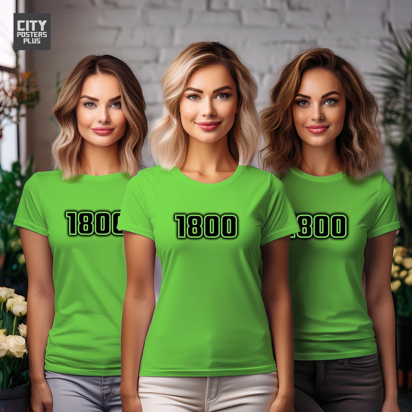 1800 Year Women T-Shirt (Liril Green)