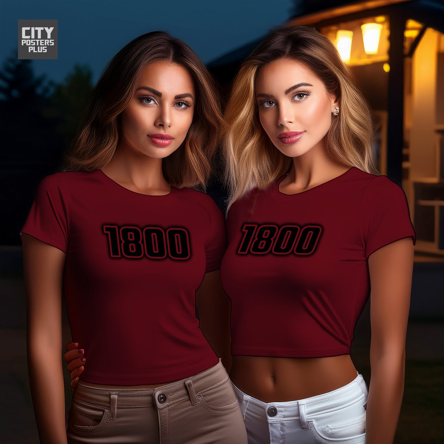 1800 Year Women Crop Top (Maroon)