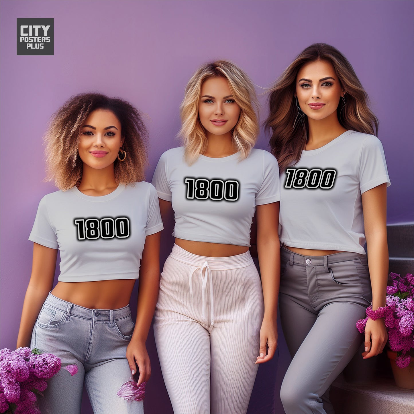 1800 Year Women Crop Top (Melange Grey)