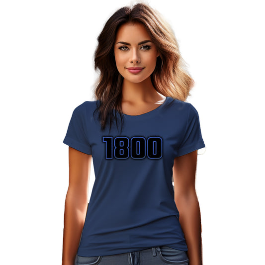 1800 Year Women T-Shirt (Navy Blue)
