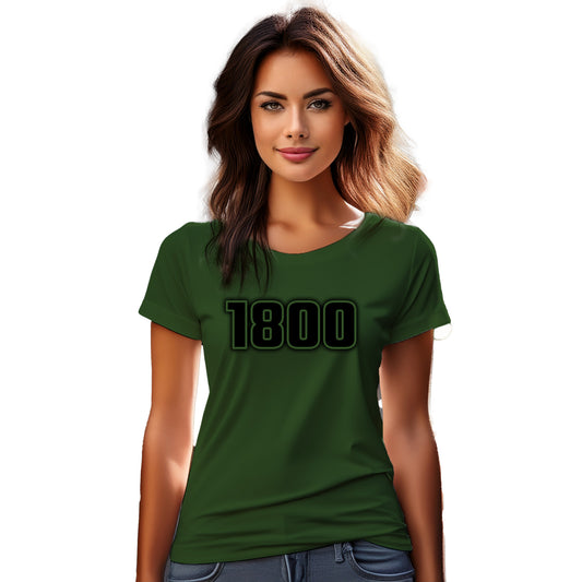 1800 Year Women T-Shirt (Olive Green)