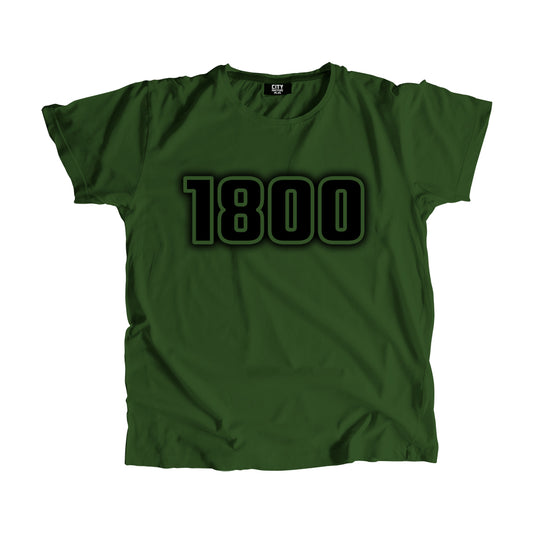 1800 Year Men Unisex T-Shirt (Olive Green)