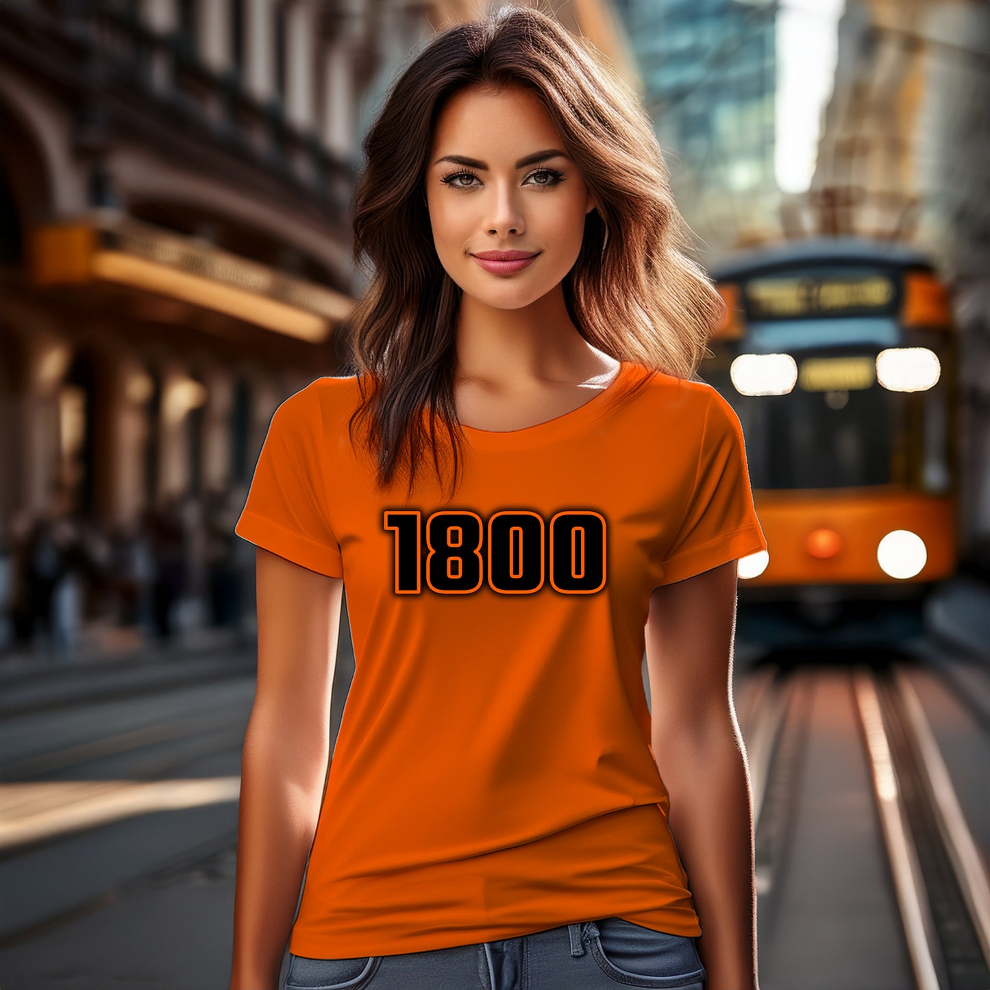 1800 Year Women T-Shirt (Orange)