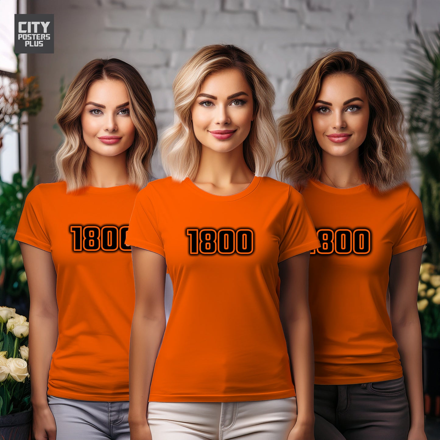 1800 Year Women T-Shirt (Orange)