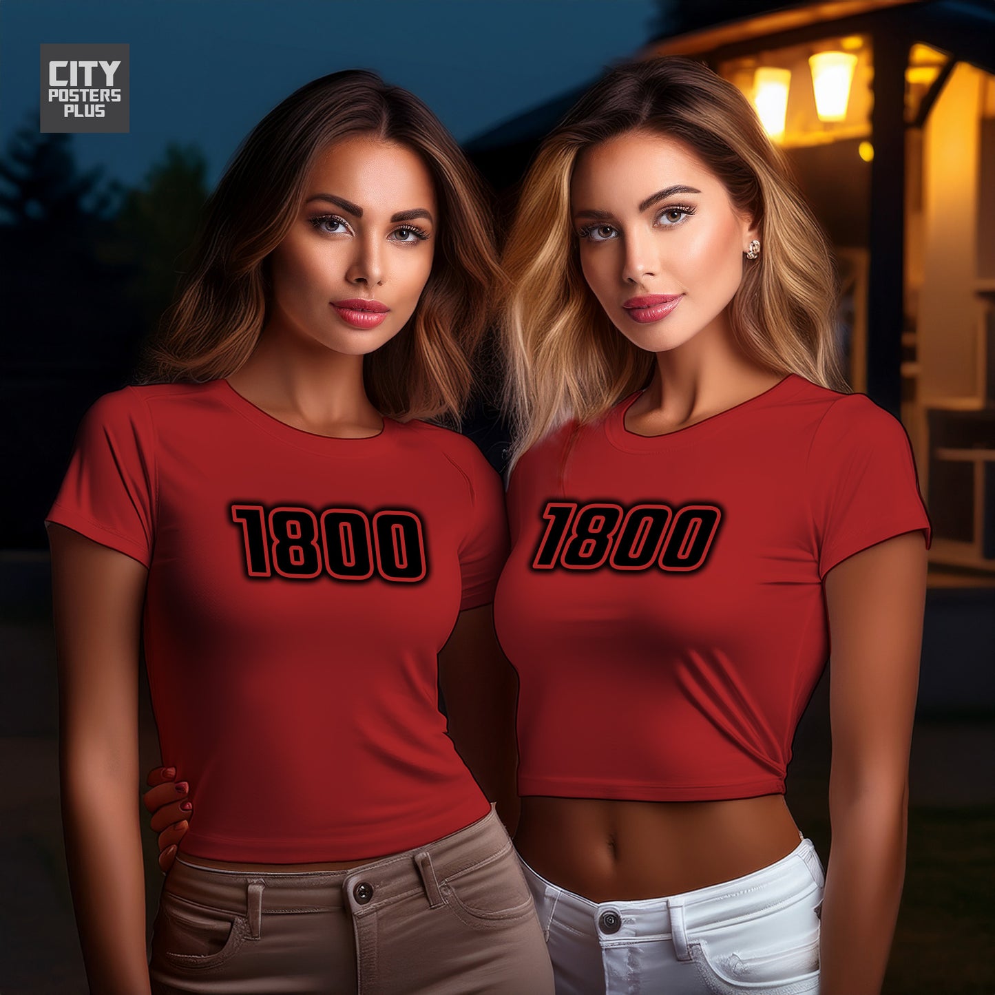 1800 Year Women Crop Top (Red)