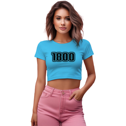 1800 Year Women Crop Top (Sky Blue)